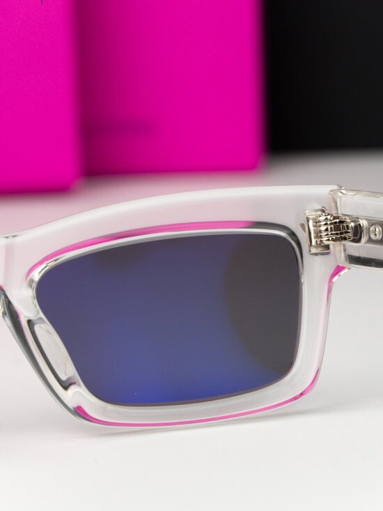 Valentino Women Sunglasses Transparent Grey Rectangle V-SHARP VLS-134 C NEW main image 5